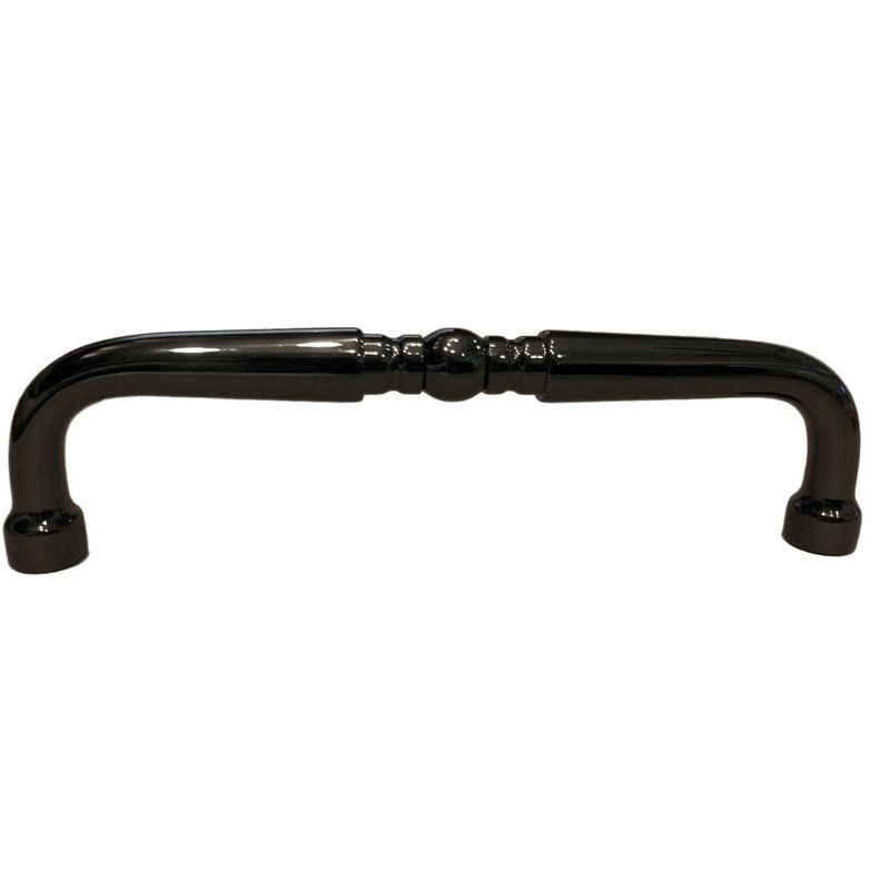 3" Solid Brass Wire Pull Black Chrome
