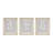 Fair Florets Beige 3-Piece Framed Glass Wall Art Set