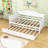 Twin Size Wooden Daybed with Trundle-1957243654