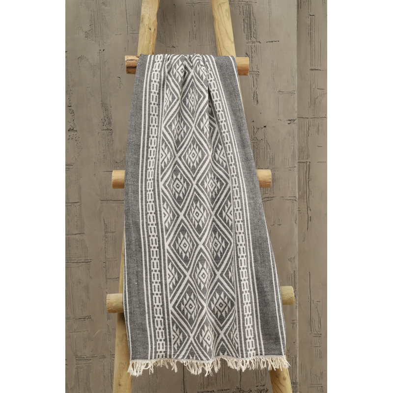 Serviette de plage 100% coton Poar, gris