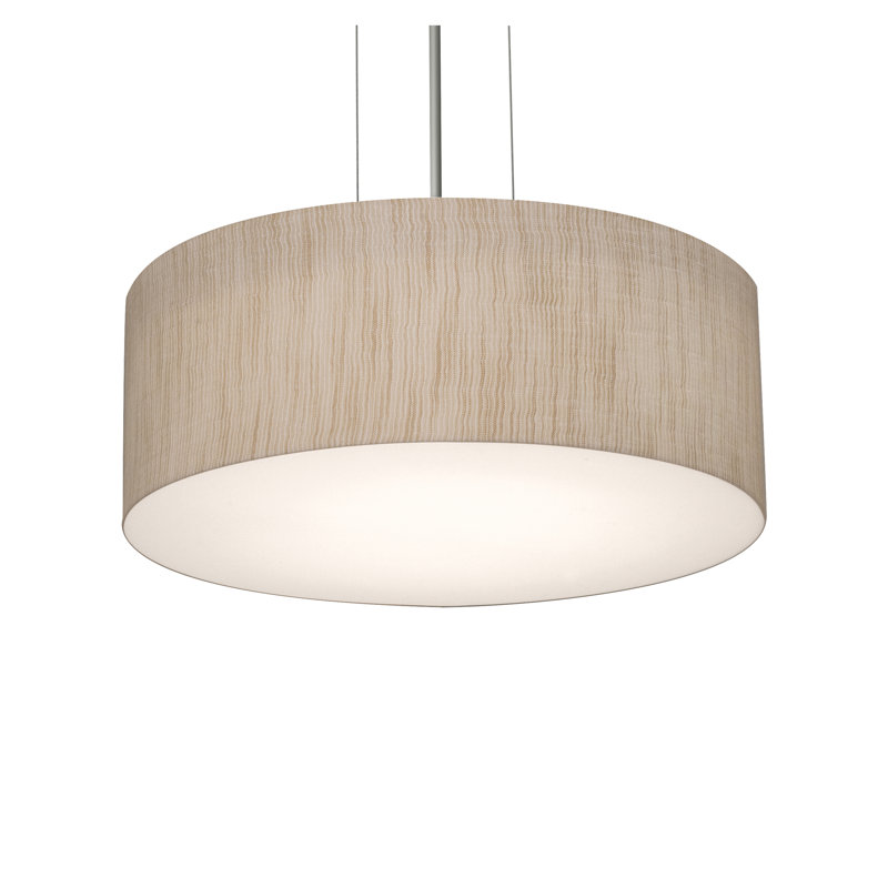 Luminaire suspendu tambour 2 lumières Kley, Jute