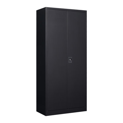 Metal Storage Cabinet With Lock Door, Adjustable Shelf Steel Cabinets For Office, Home