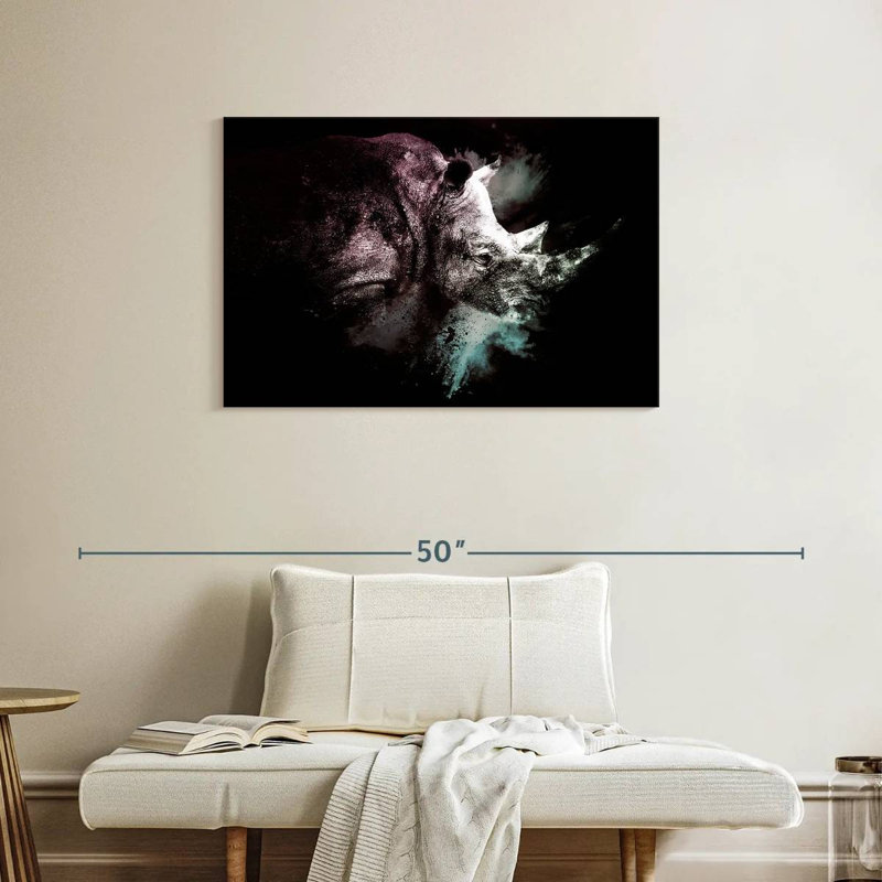 Brampt Wild Explosion - The Rhino, 24" H x 36" W