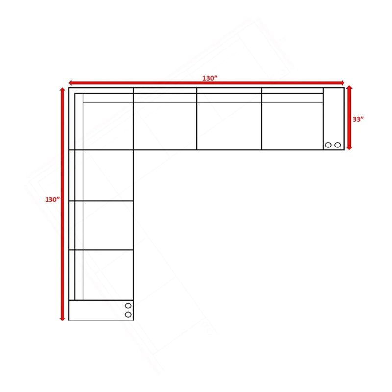 Ensemble de canapé modulaire 9 pièces avec coussins Minnesota - entièrement assemblé