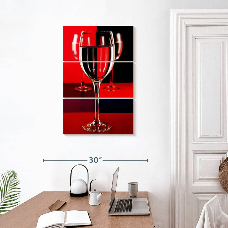 Yarlin Abstract Wine Glasses, 32" H x 20" W
