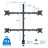 Height Adjustable Universal 4 Screen Desk Mount