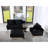 Sectional With Velvet Cover, Storage, And Charging Outlets Black Sectional: Charging, 4
