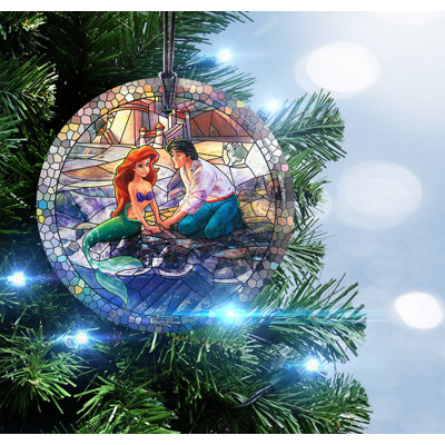 Disney Thomas Kinkade Artwork Little Mermaid  Stained Glass Effect - Holiday Print