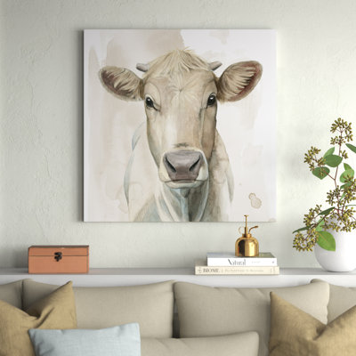 Prairie Bovine I 1 Piece Wrapped Canvas Painting