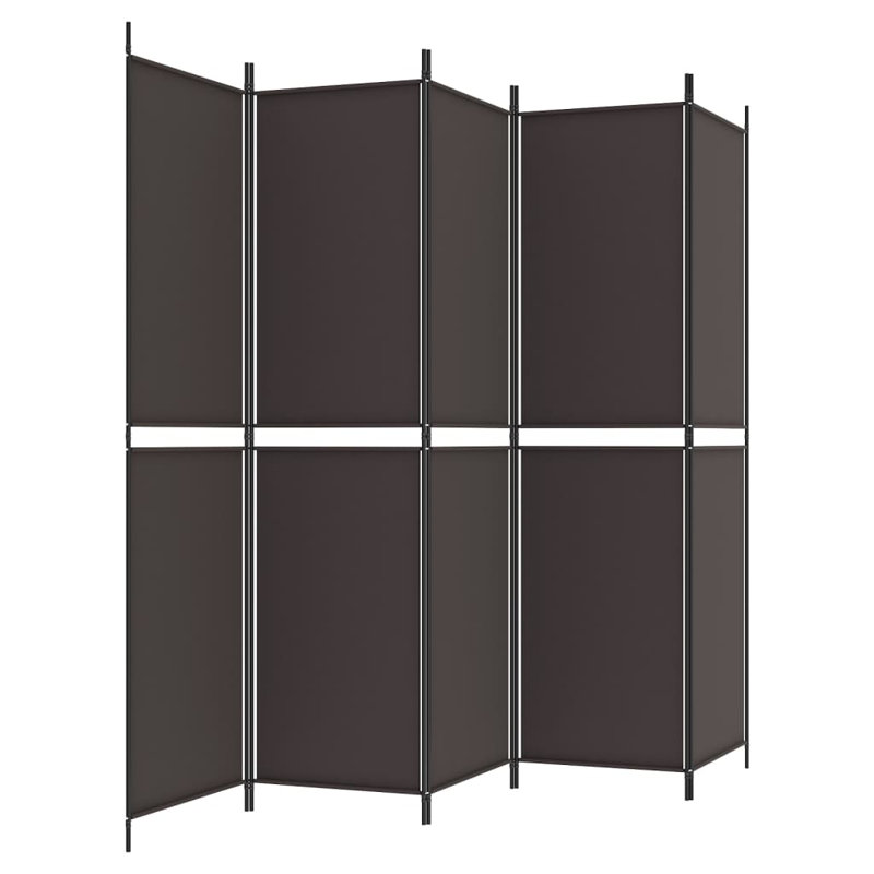 Cloison pliante Rikkea, Brun, 5, H 78,7 po x l 98,4 po