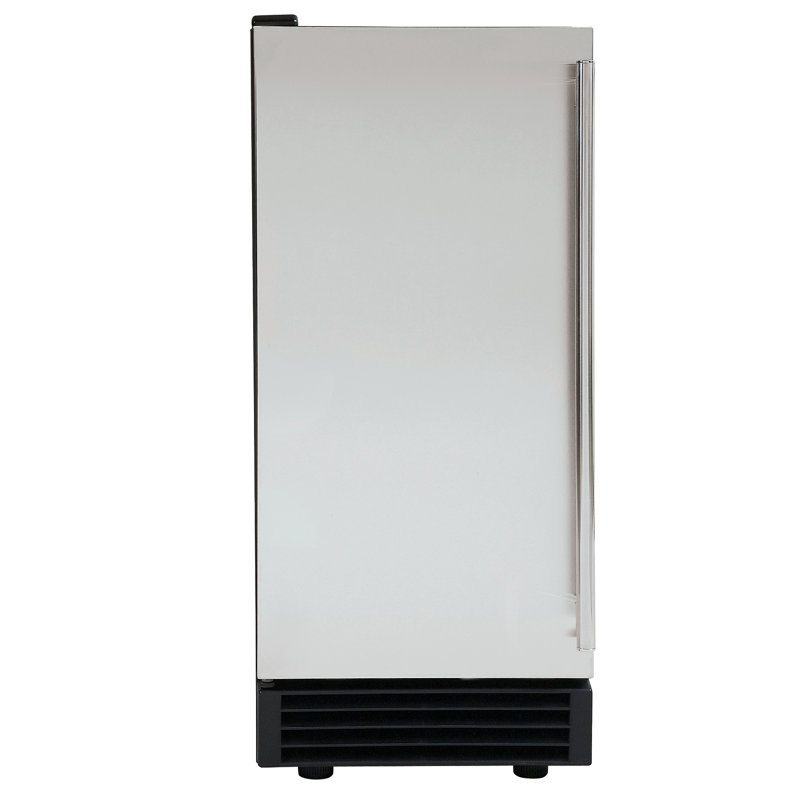 Maxx Ice Self-Contained Indoor Ice Machine, 15"W, 60 lbs, Energy Star, Black/Stainless Steel Door