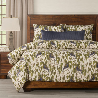 Bluebirds Print Duvet Cover & Insert Set