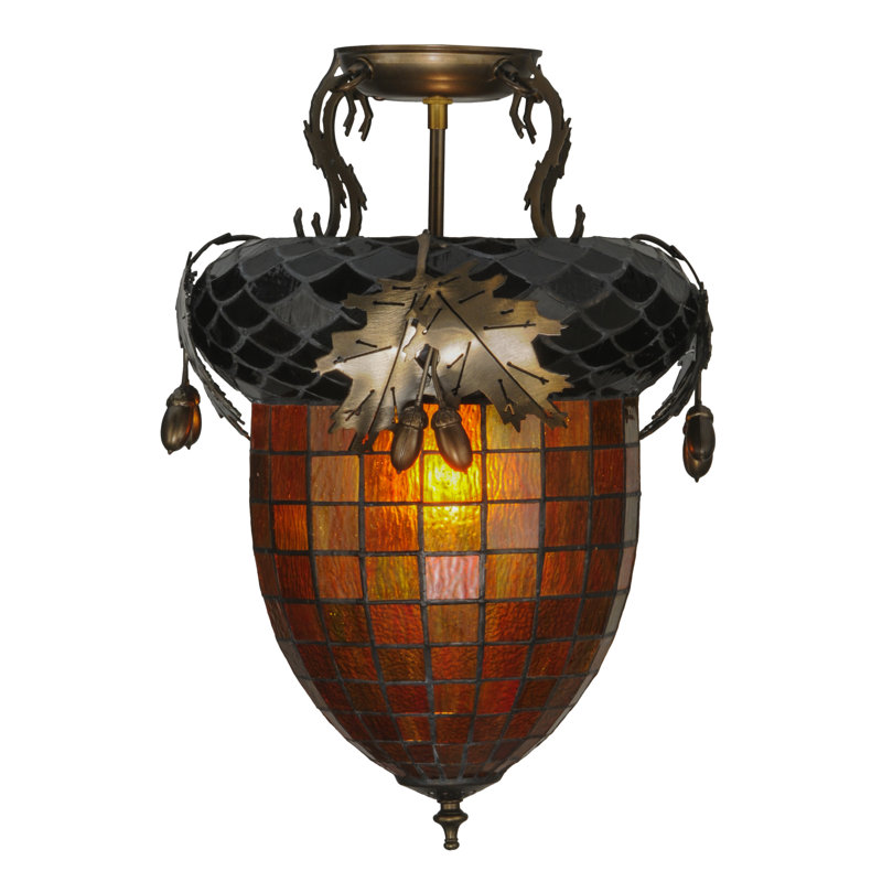 Rustic Lodge 1 - Light Semi Flush Mount