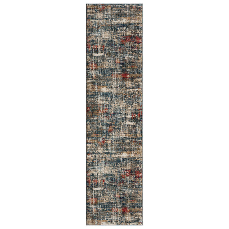 Holbeach Abstract Area Rug in Blue/Beige