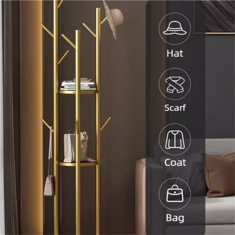 Freestanding 9 - Hook Coat Rack