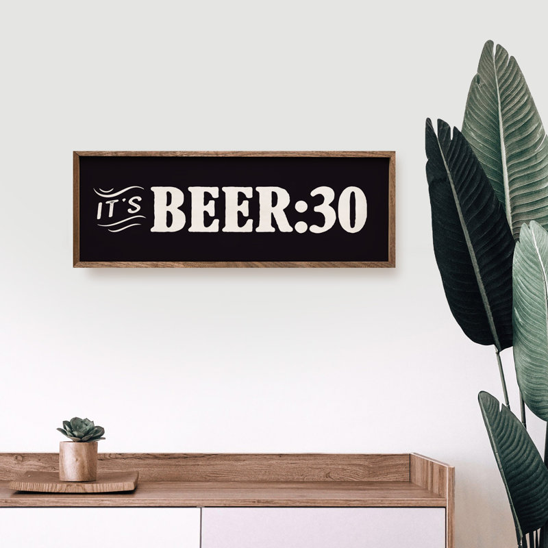 Beer 30 Black, 8" H x 24" W