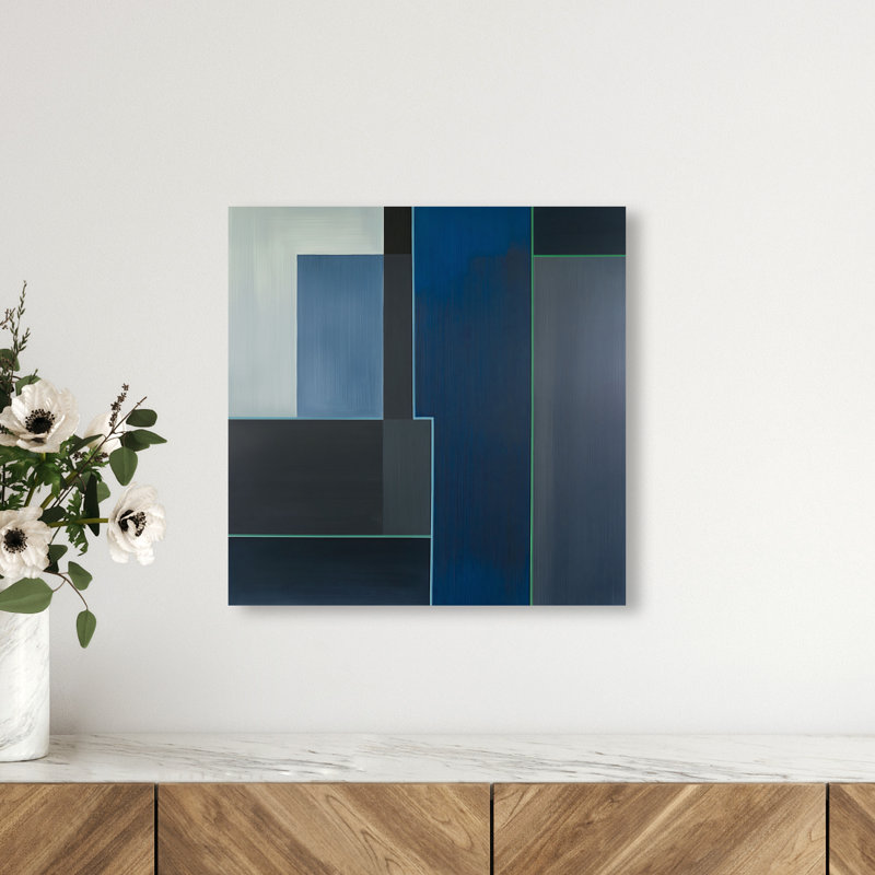 Desert Stillness II Canvas Abstract Print by Oliver Gal, Black Frame, 12 x 12, 16"H x 16"W, Canvas Unframed