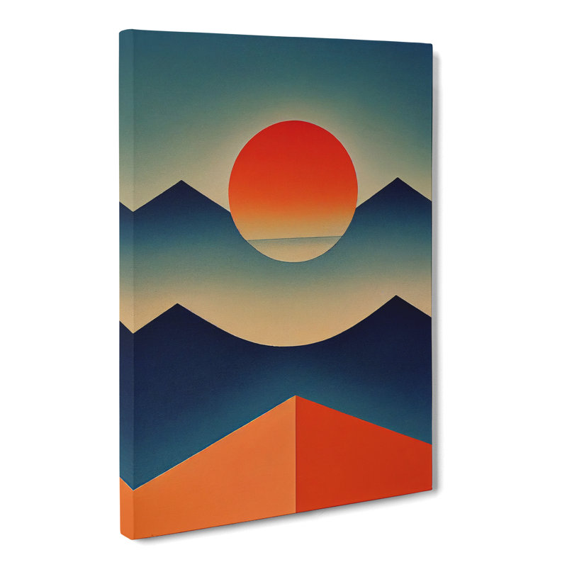CAN-V0523-1511X Minimalism Sunset - Wrapped Canvas Print, 50cm H x 35cm W x 3cm D