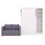 Lit escamotable simple Leanny avec canapé et tablettes