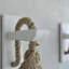 Ensemble de lampes murales élégantes (2 pièces) Lacara, blanc, 11,8 x 3,9 x 4,7 pouces | 100% bois de Ladin, culot E 27 maximum 200 W | Parfait pour le salon, la chambre à coucher ou le bureau, solution d'éclairage élégante et fonctionnelle