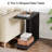 C-shaped Side Table Set  Of 2, 2-tier Narrow End Table Wood Bedside Table Nightstand
