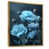 Toile avec cadre flottant or