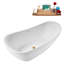 Baignoire autoportante 63 po avec drain interne 63 po Streamline