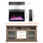 23" Ultra-Thin Electric Fireplace Insert with Crystal, Realistic Flame & Remote Timer