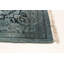 Tapis bleu sarcelle noué à la main de conception unique 4 pi 7 po x 7 pi 4 po