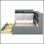 Wood Platform Bed with Storage Headboard, Shelves, and 2 Drawers for Enhanced Organization-1615084549