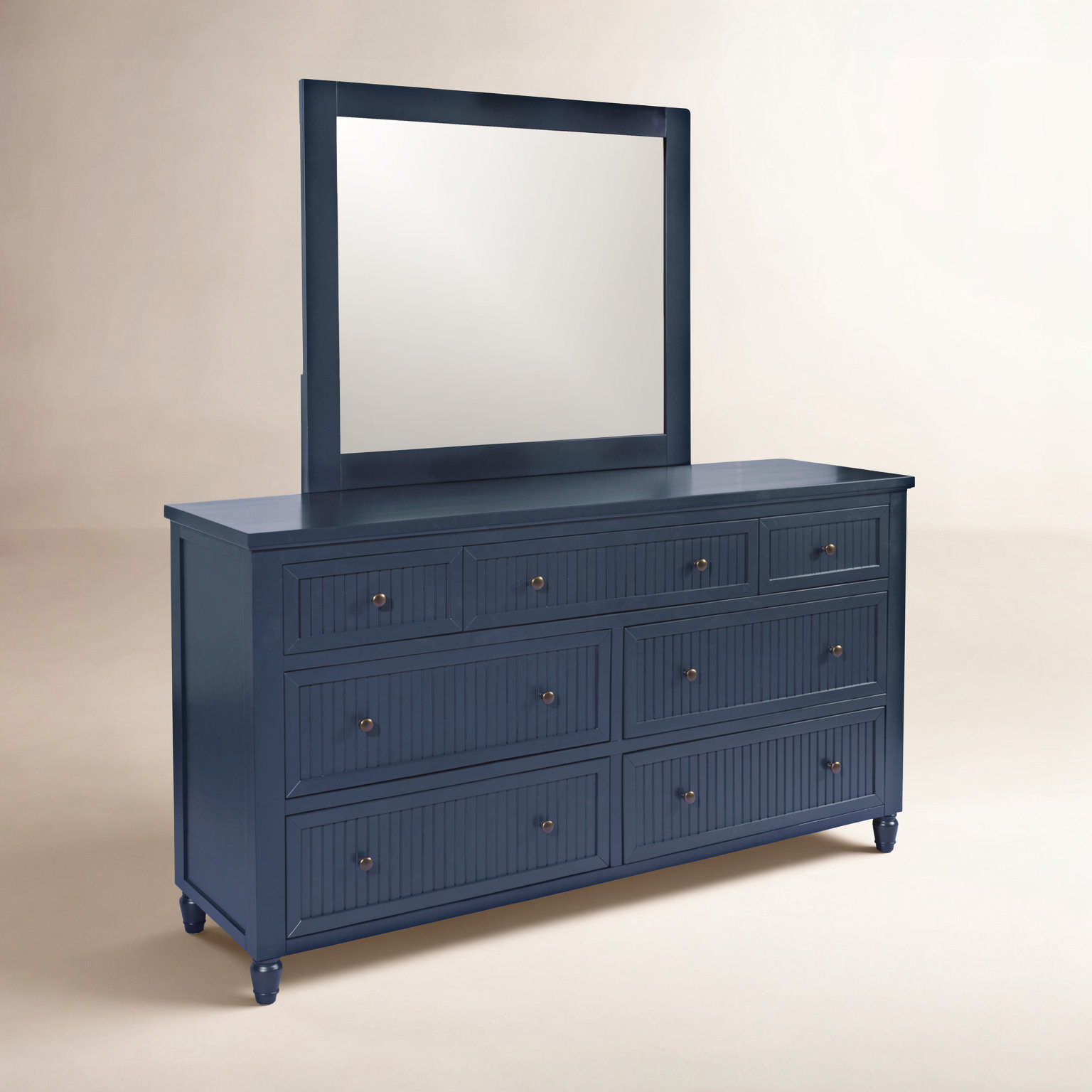 Pearce 67" Acacia Double Dresser Set, Navy