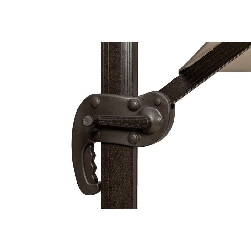 3.5m LED Cantilever Over Hanging Parasol - 56 LED strip lights This parasol is made using Polyester Fabric which has a Weather-Proof Coating & UPF Sun Protection Level 50