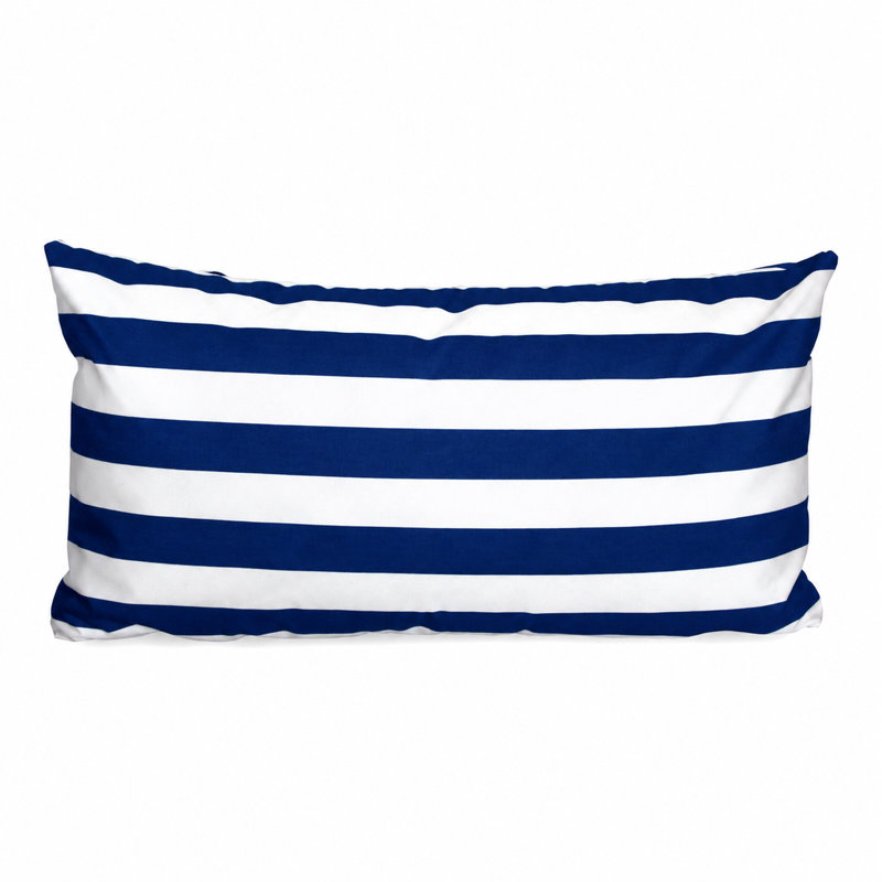 Cushion big, Rectangle 42cmH x 80cmW, Marine Blue Striped