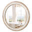 23,56 po Miroir rond pour la maison, le bureau. Style en bois avec bord blanchi. Réflexion de qualité. Installation sans effort dans la chambre à coucher, vestibule. Miroir Edge. Méthode cristalline facile