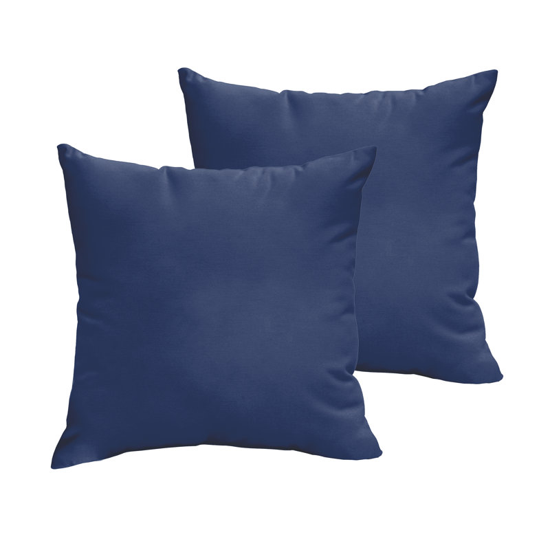Coussin décoratif intérieur / extérieur Vera, H 18 po x l 18 po, Marin