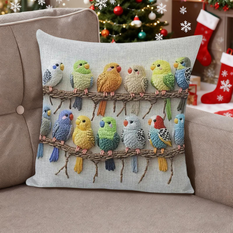 Ensemble de coussins décoratifs de couleur pour oiseaux