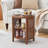 Round End Table With 3-Tier Storage Shelves-232818148-231876232