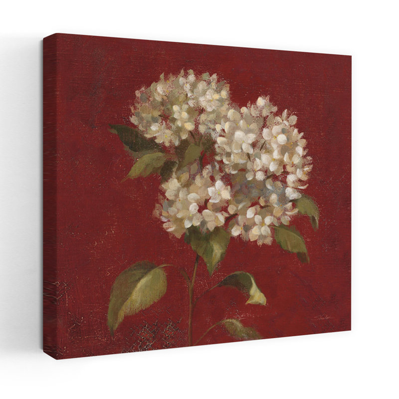 Fleurs d'hortensia, art contemporain fleur d'hortensia, H 24 po x l 24 po