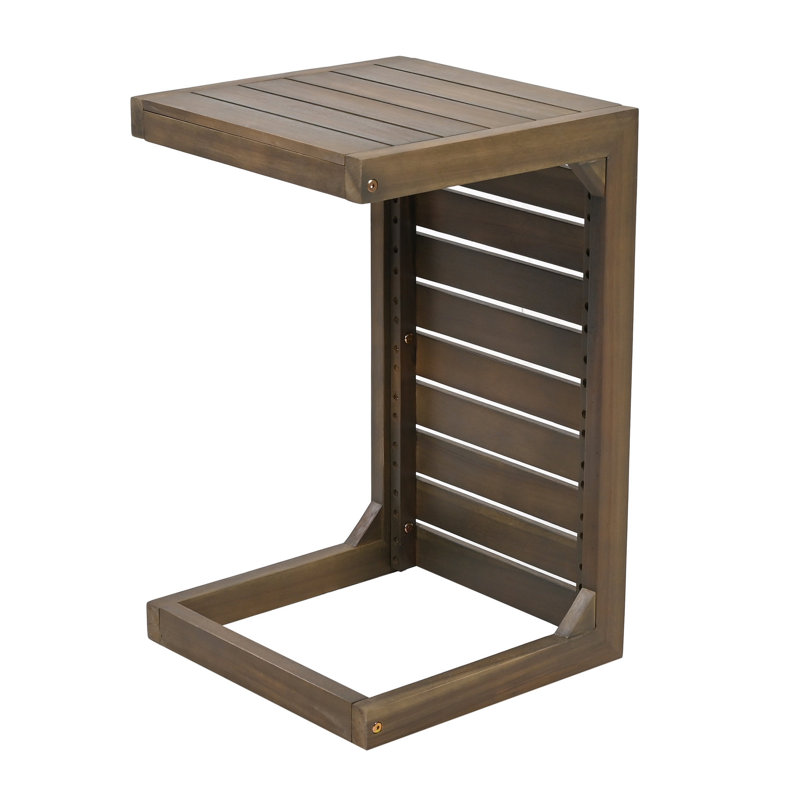 Table de bout en C brun