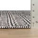 Bradshaw Zipper Black/Ivory Handwoven Cotton Rug