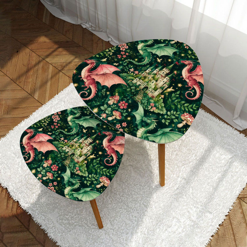 Ensemble de 2 tables basses gigognes Triangle