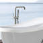 Robinet de baignoire autoportant avec douche à main, 3 poignées, rosé, métal, 6,36 po, 42,98 H, 11,19 lb - Largeur, profondeur, hauteur,