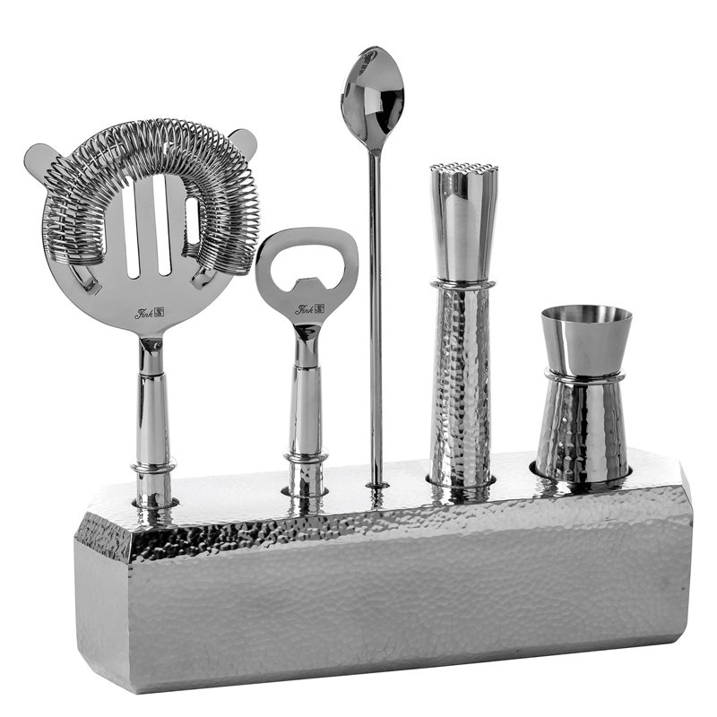 Ensemble de 6 accessoires de bar en aluminium Nassau