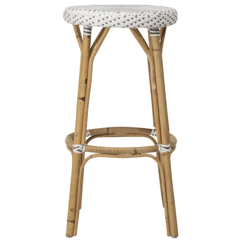 Tabouret Simone, Pois blanc / cappuccino, Tabouret de bar (siège d'une hauteur de 30,5 po)