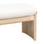 Tabouret de pieds rectangulaire en bois d'hévéa beige de 51,5 pouces, structure solide et stable, siège moelleux, pour la chambre à coucher, le salon, la table de chevet sans dossier, s'adapte au décor nordique, décor de couloir de chambre à coucher