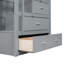 Lit simple superposé au-dessus d'un lit gigogne gris - Bois massif pour un cadre de chambre à coucher éblouissant et essentiel-130040788