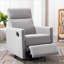 Fauteuil de chambre de bébé berçant moderne gris clair, fauteuil inclinable et pivotant moelleux pour adultes, sièges de salon