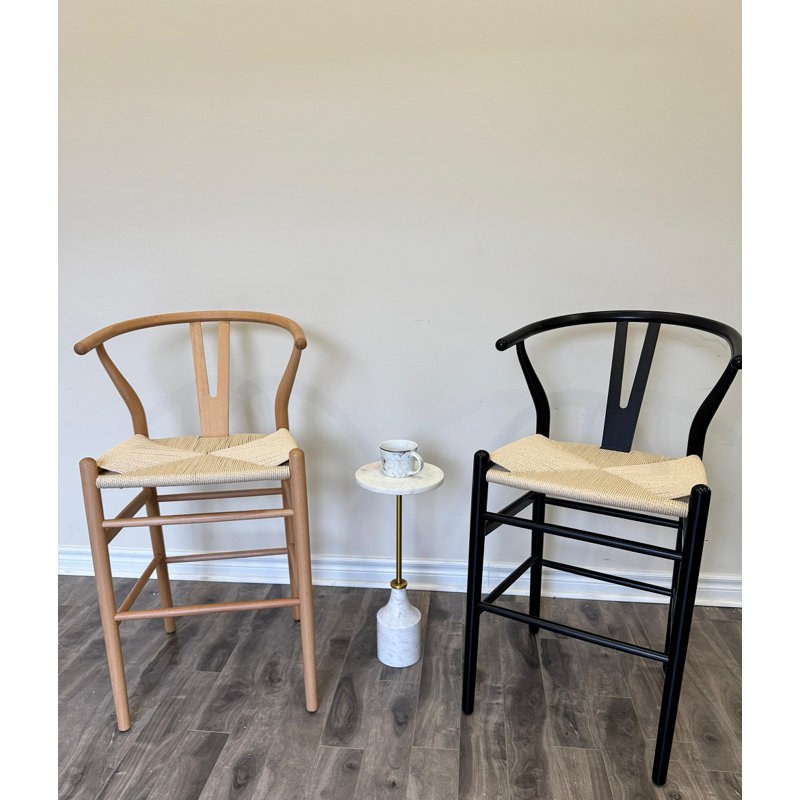 Tabouret de comptoir en rotin, Naturel