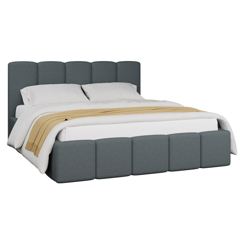 Taniaya Upholstered Bed, Kingsize (5'), Grey