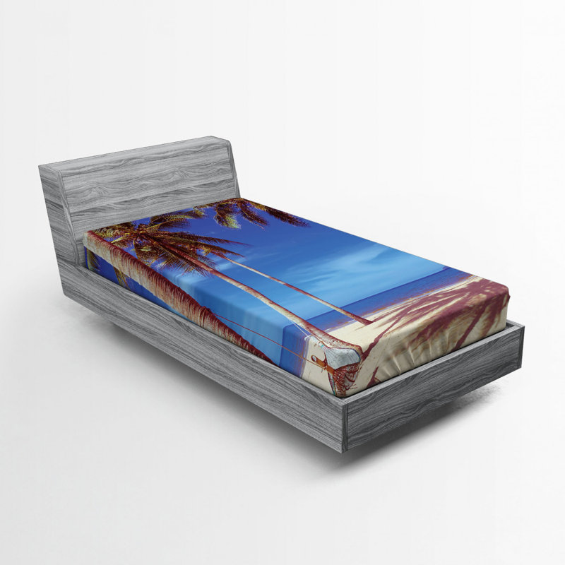 Beach Microfiber Fitted Sheet, Twin XL Fitted Sheet